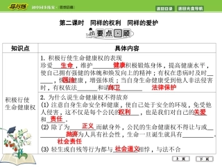 第二课时　同样的权利　同样的爱护