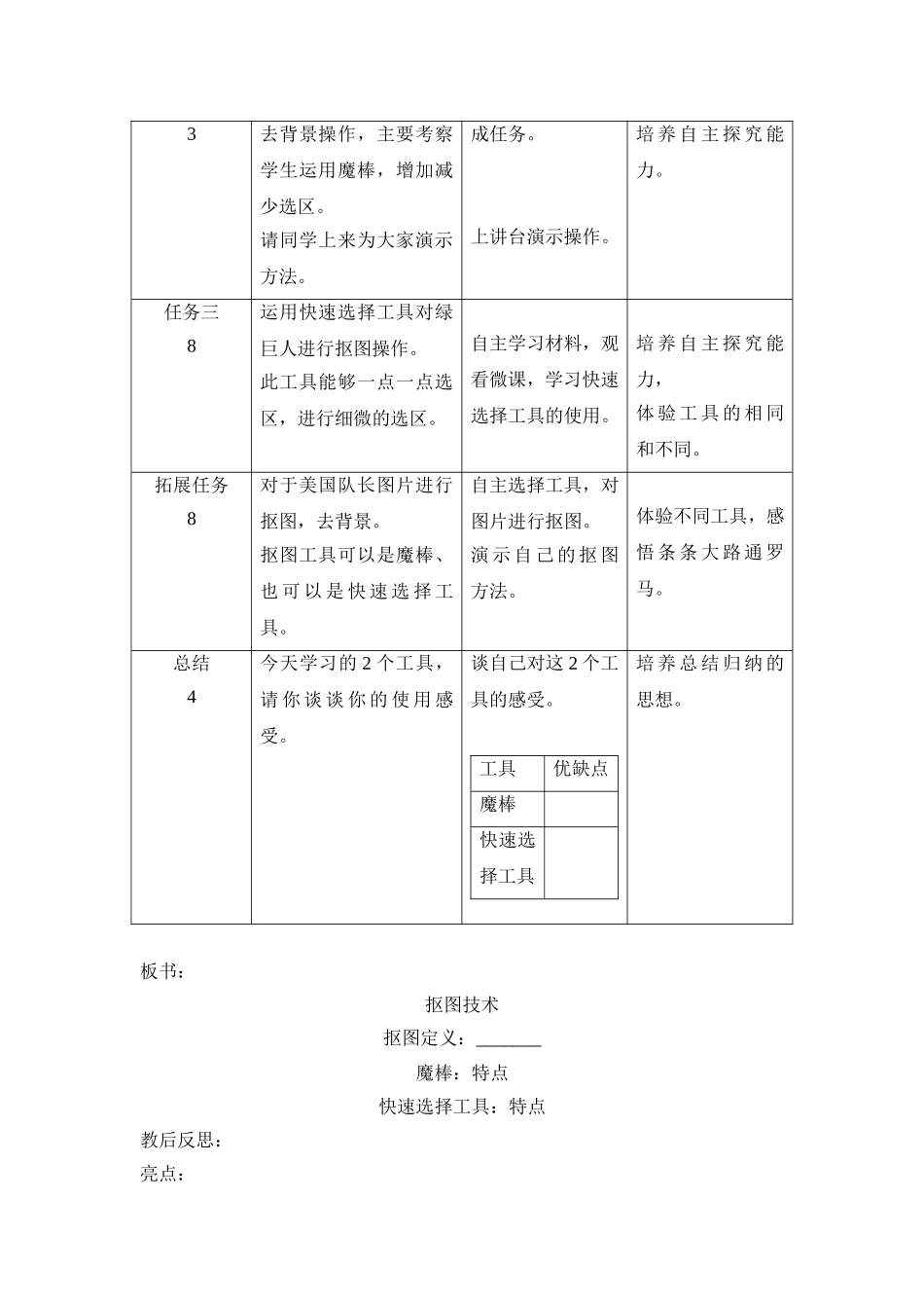 抠图技术教学设计_第2页