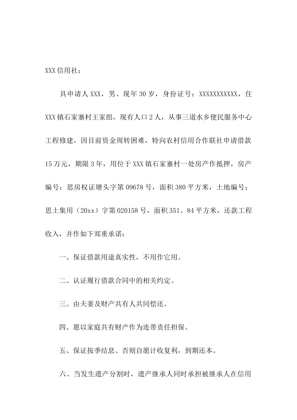 个人贷款申请书集锦九篇_第2页