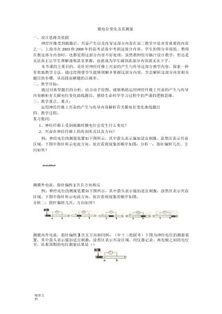 膜电位变化及其测量