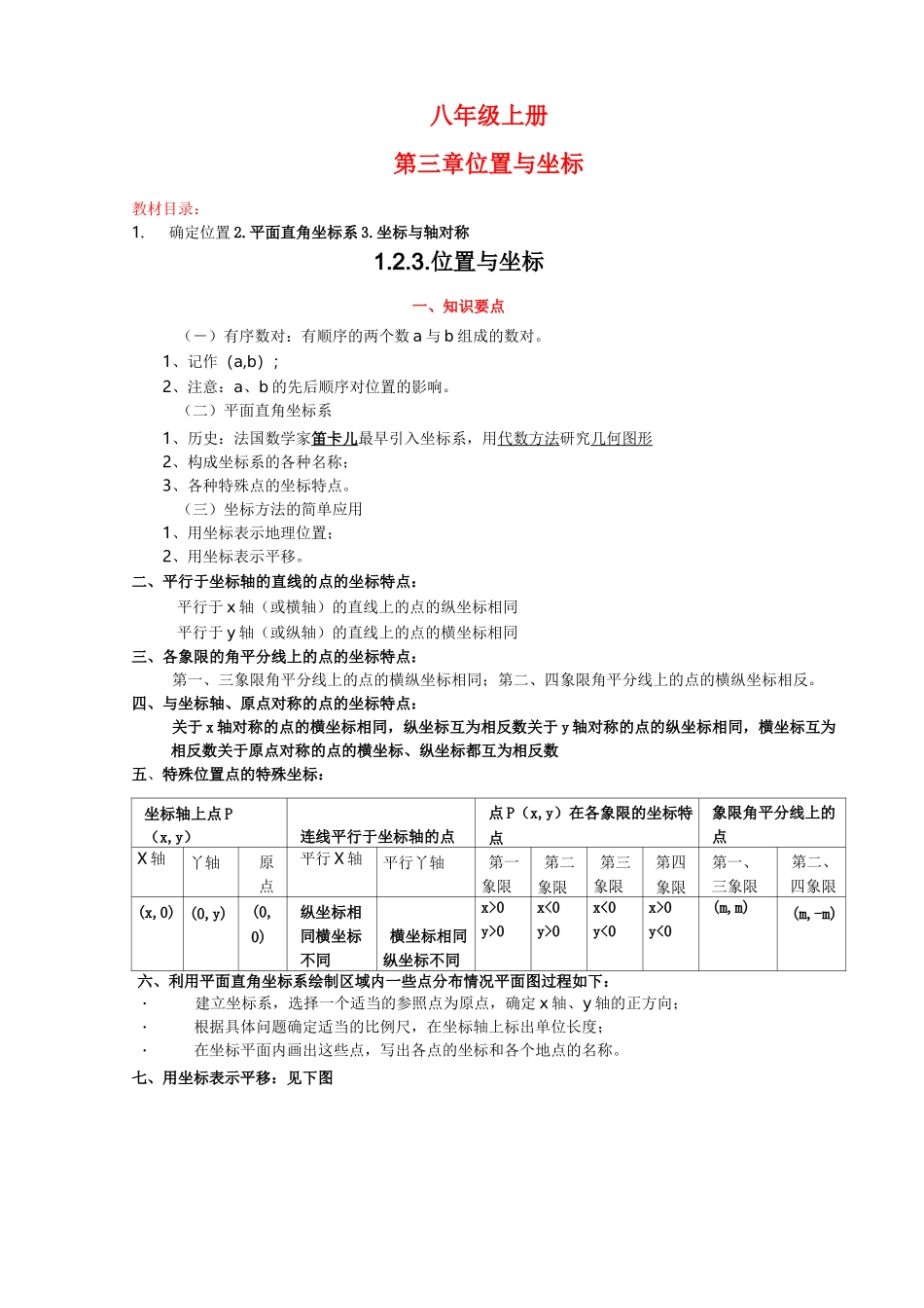八年级上册位置与坐标_第1页