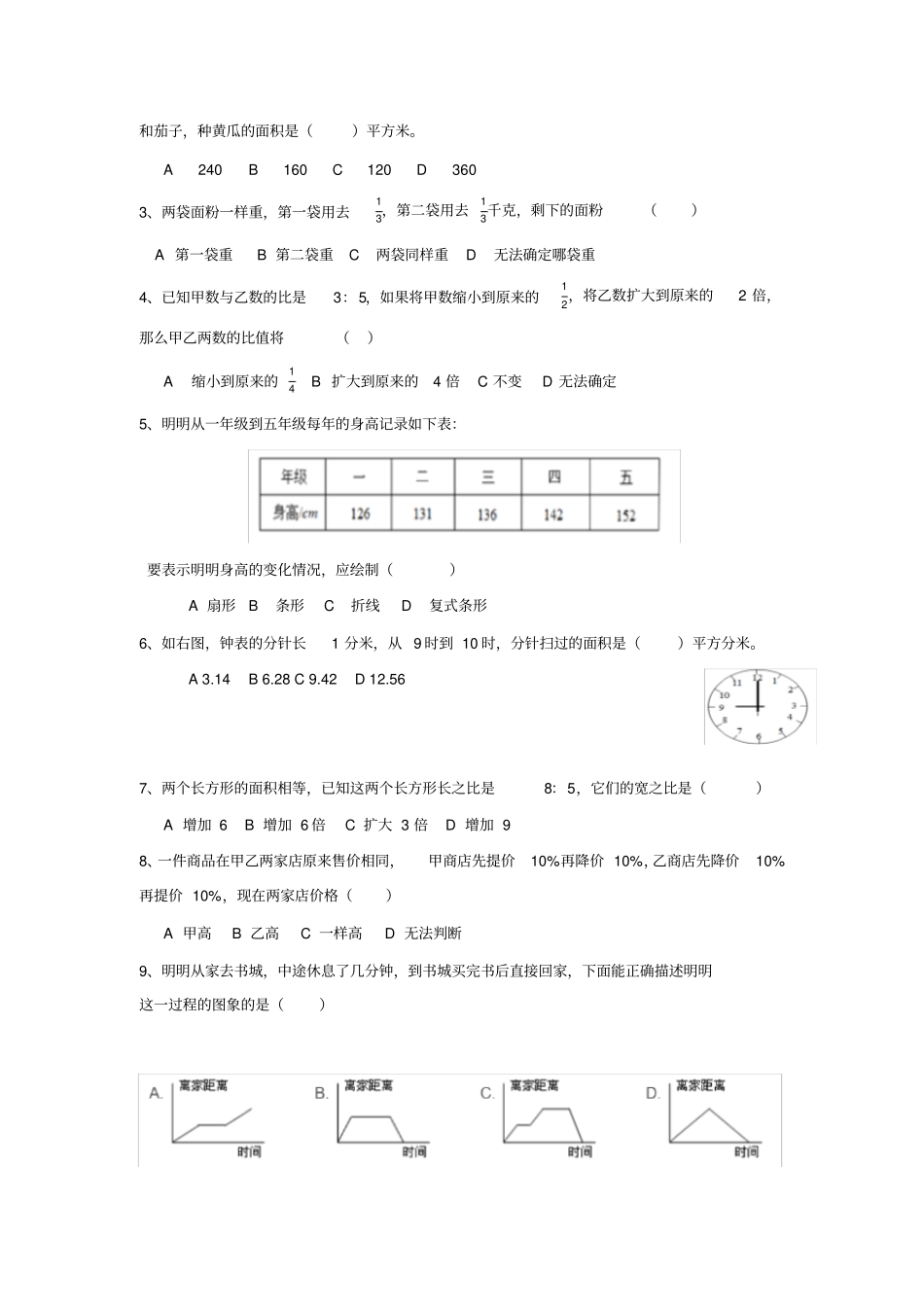 【人教版】六年级数学上册试题-拓展提升题_第2页