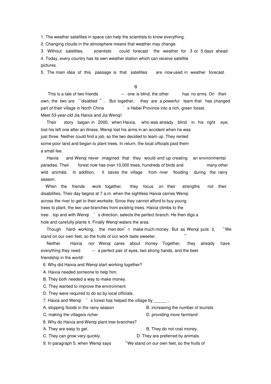【仁爱版】九年级英语上册Unit4Amazingscience习题综合测试含答案_第3页