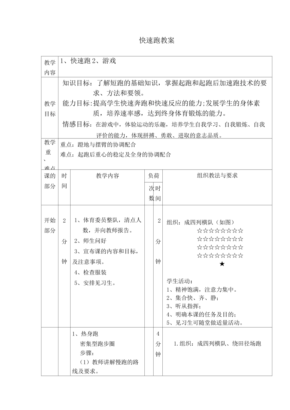 九年级快速跑教案_第2页