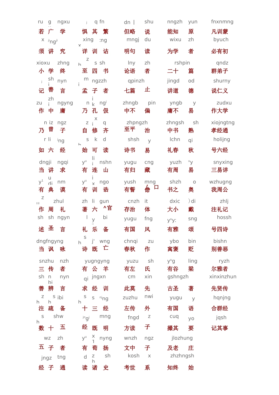 三字经带拼音版本_第3页