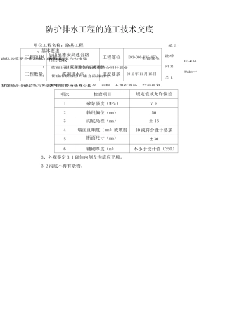 排水沟技术交底