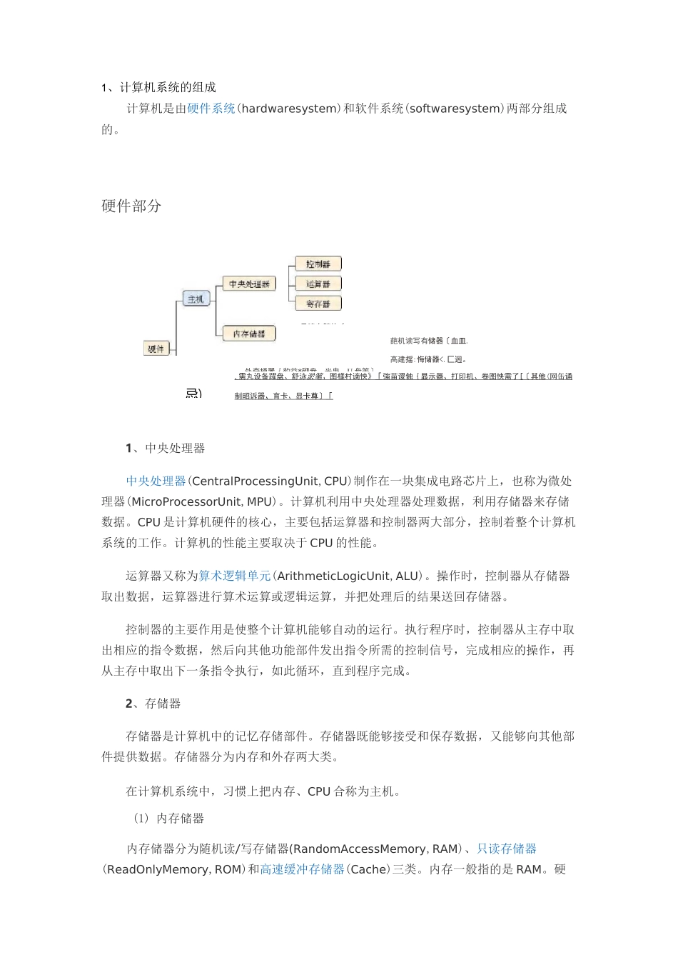 计算机系统的组成,计算机硬件组成_第1页