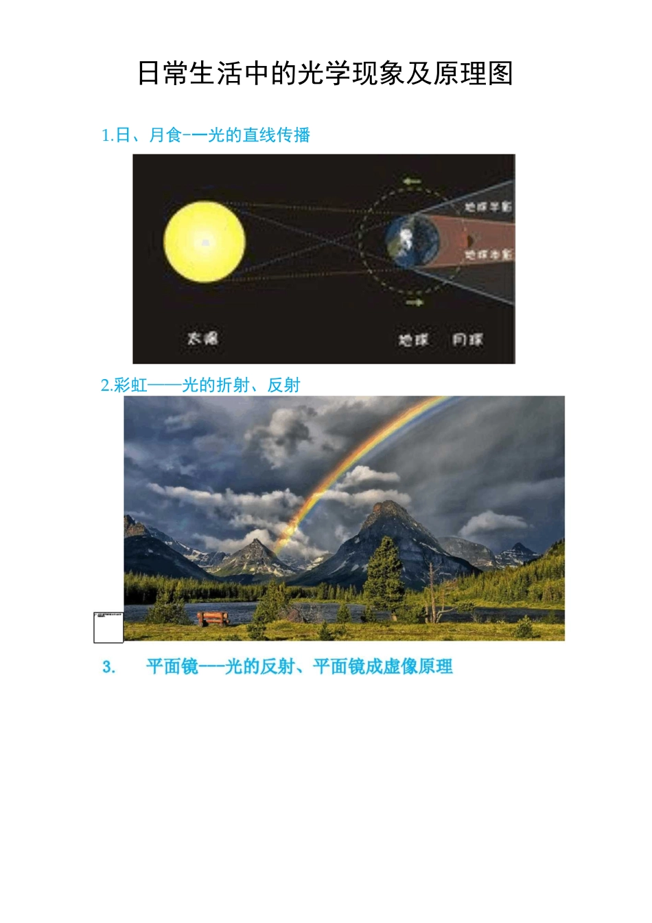 日常生活中的光现象及原理_第1页