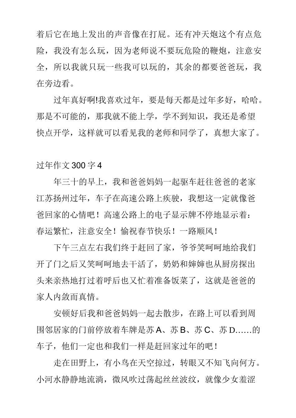 过年作文300字10篇_第3页
