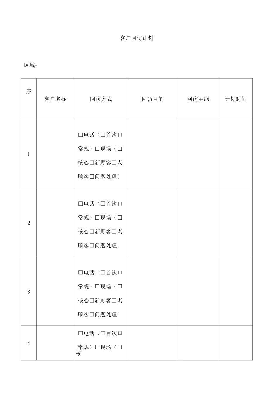 客户回访记录表及客户回访计划表及回访话术集锦_第3页