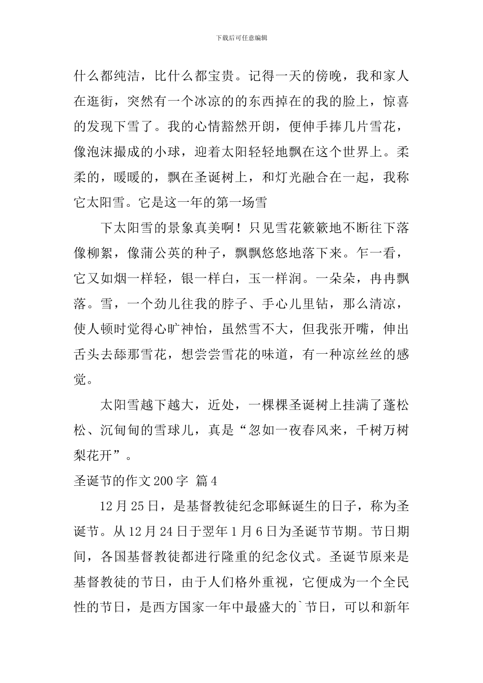 圣诞节的作文200字_第3页