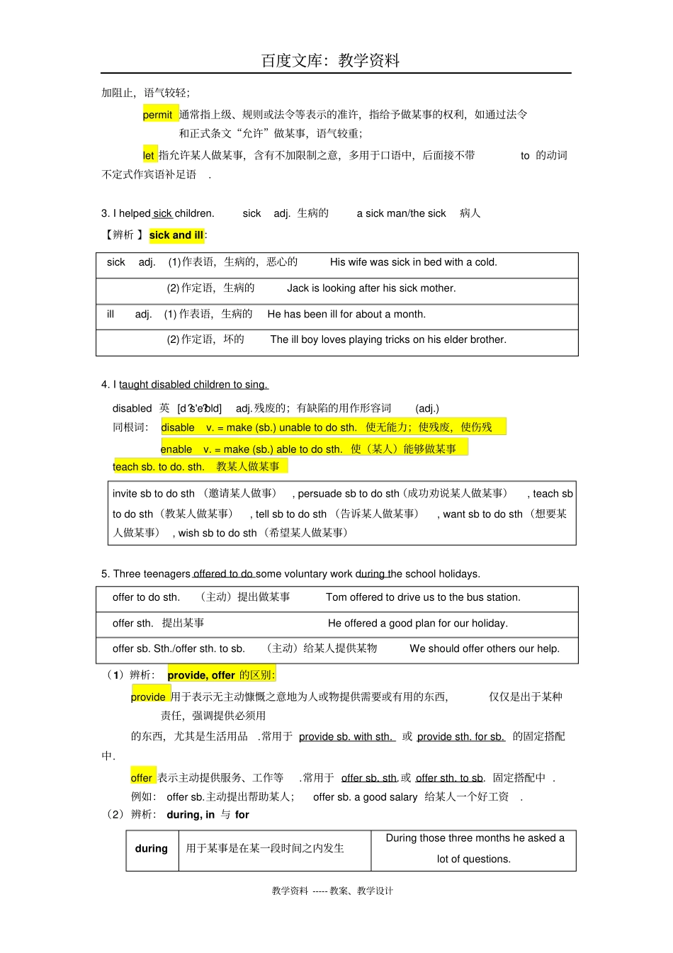 【牛津版】英语八年级下册Unit1Helpingthoseinneed重点内容汇编_第3页