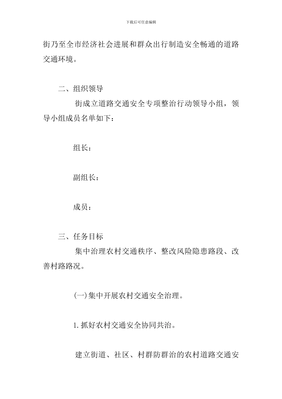 最新道路交通安全2024年专项整治行动方案_第2页