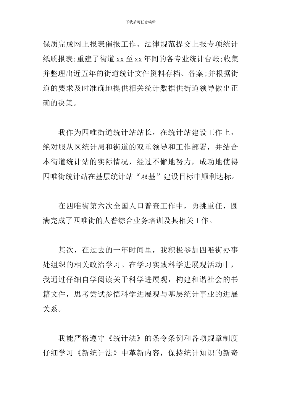 统计员个人工作总结模板_第2页