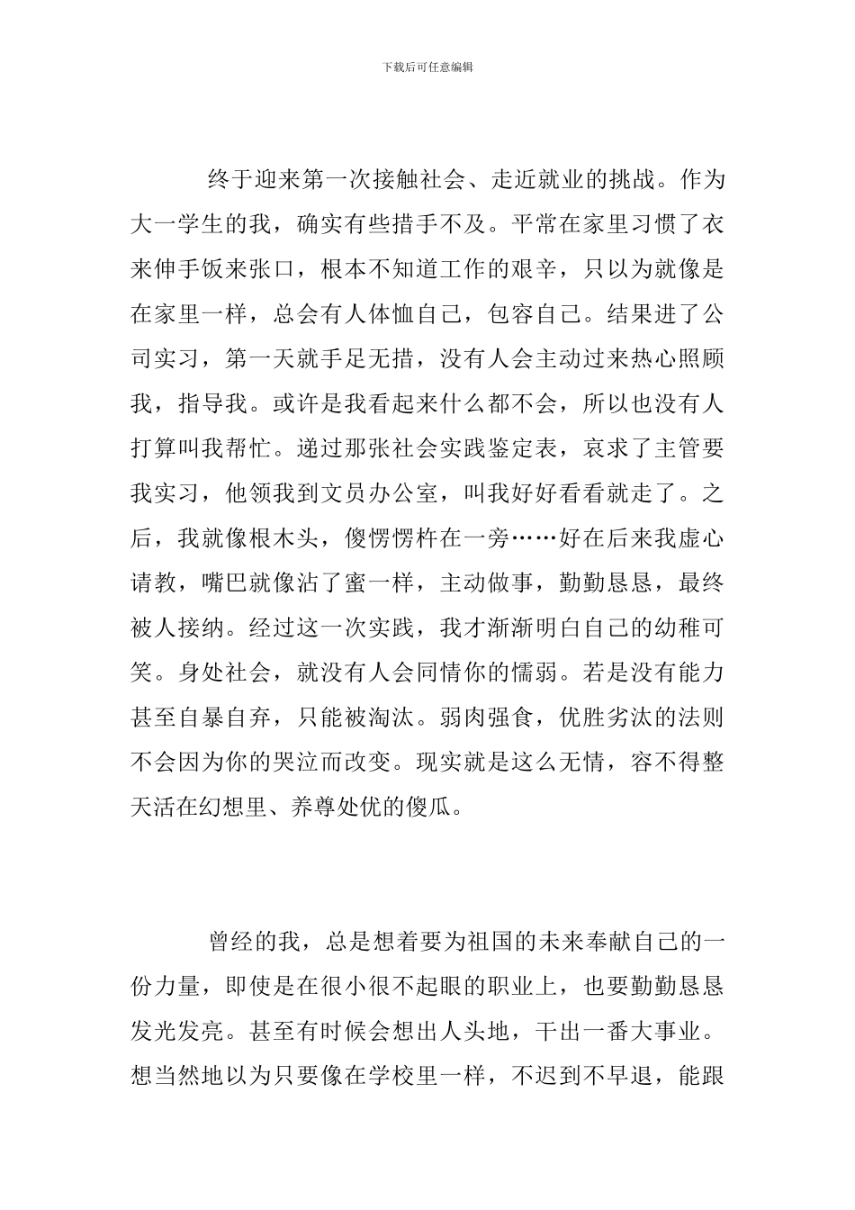 毕业生文员寒假实习总结_第3页