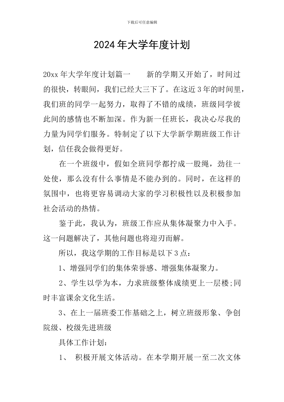 2024年大学年度计划_第1页