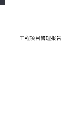 工程项目管理报告