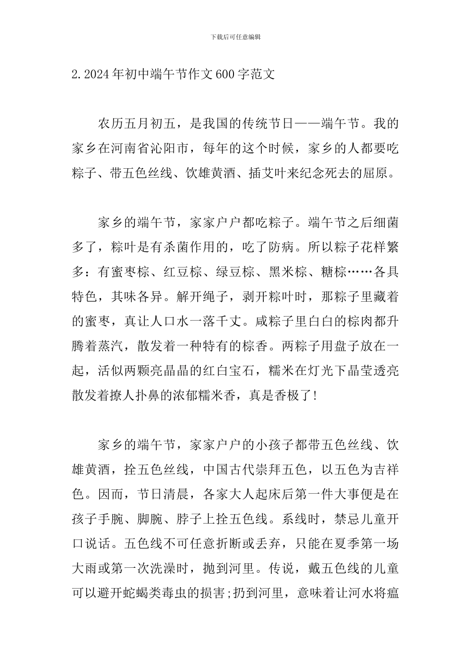 2024年初中端午节作文600字范文_第3页