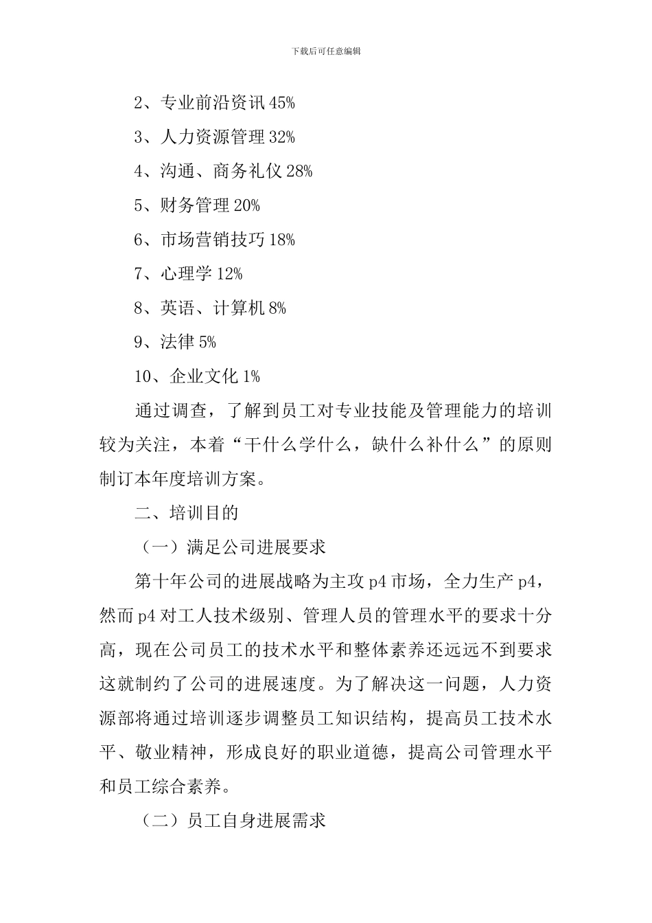 股份公司员工培训方案_第2页