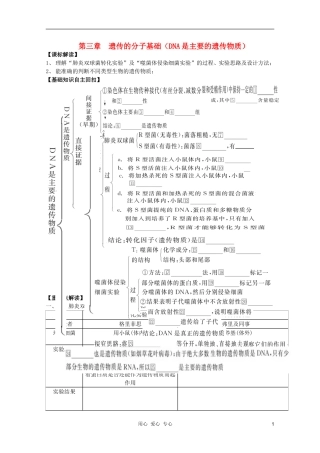 高考生物一轮复习 DNA是主要的遗传物质导学案 必修2