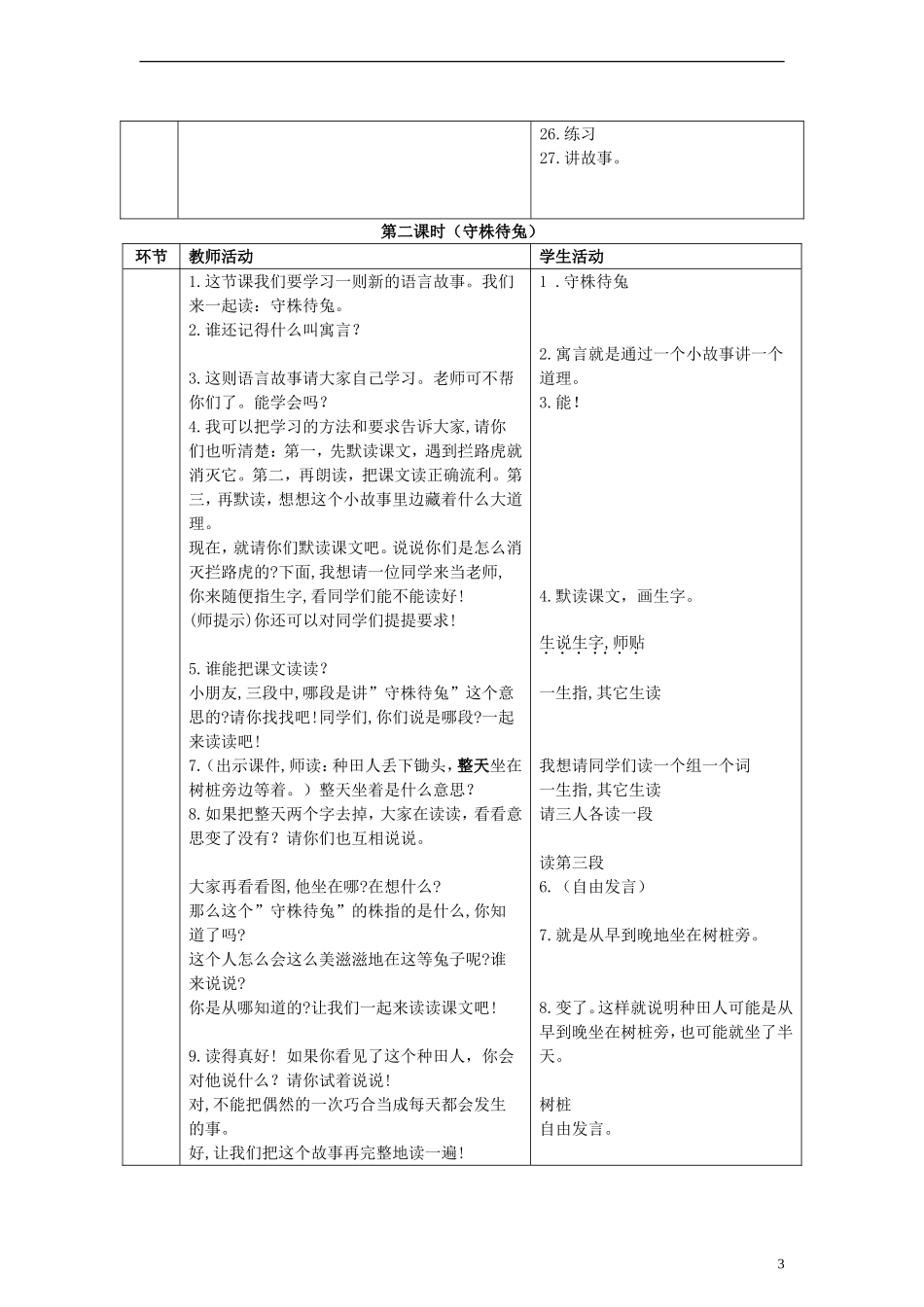 二年级语文下册 寓言两则教案2 人教新课标版_第3页