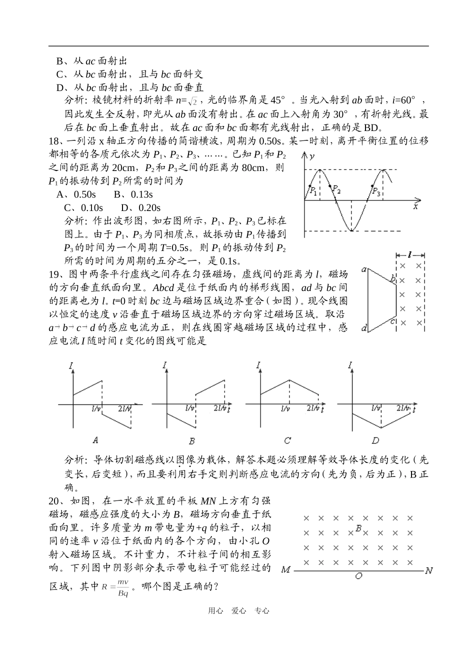 2005年高考全国理综Ⅰ（物理部分逐题解析）_第2页