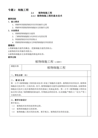 2.1植物细胞工程