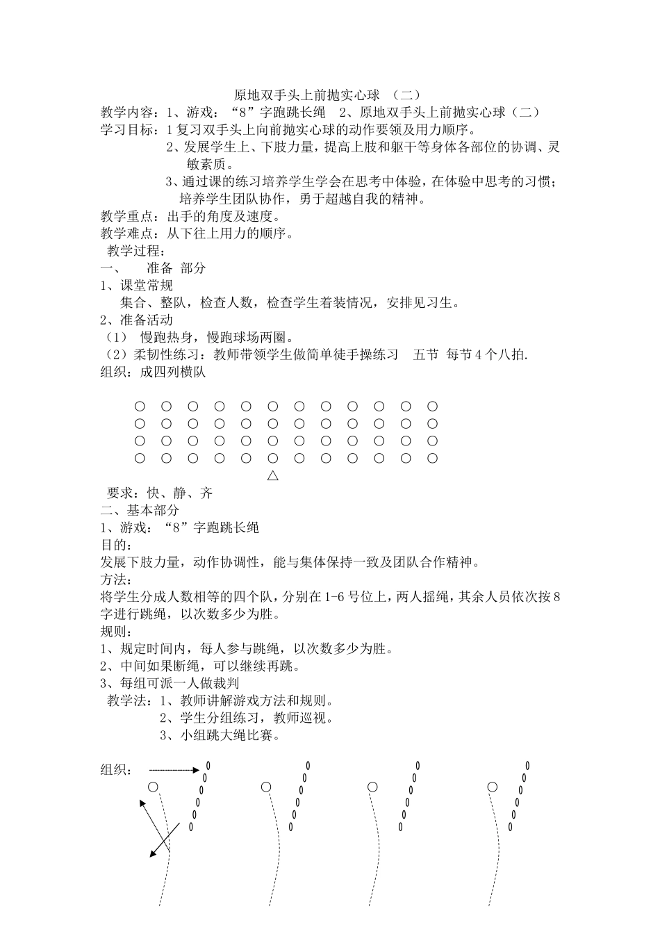 原地双手头上前抛实心球（二）_第1页