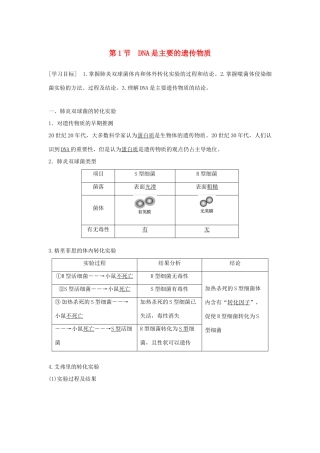 高中生物 第3章 基因的本质 第1节 DNA分子的结构学案 新人教版必修2-新人教版高一必修2生物学案