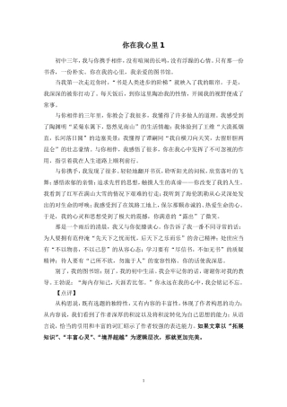 你在我心里范文