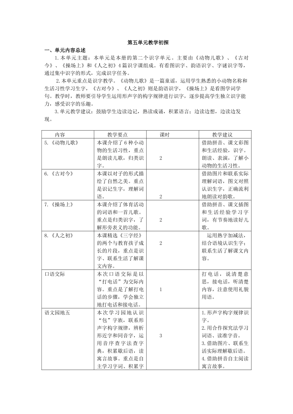 第五单元教学初探_第1页