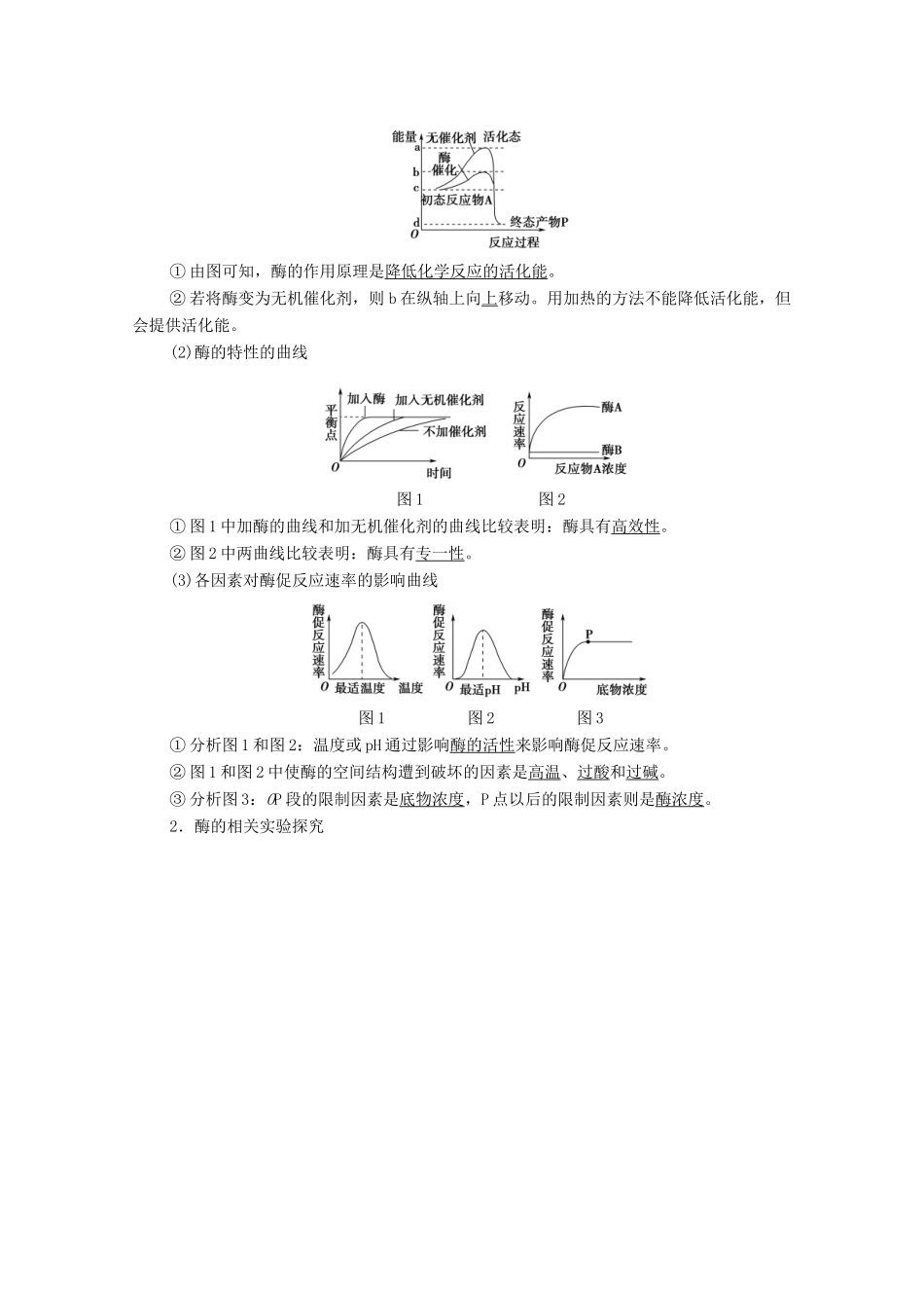 （山东专用）2021高考生物二轮复习 第1部分 专题2 第1讲 细胞代谢中的酶和ATP学案-人教版高三全册生物学案_第3页