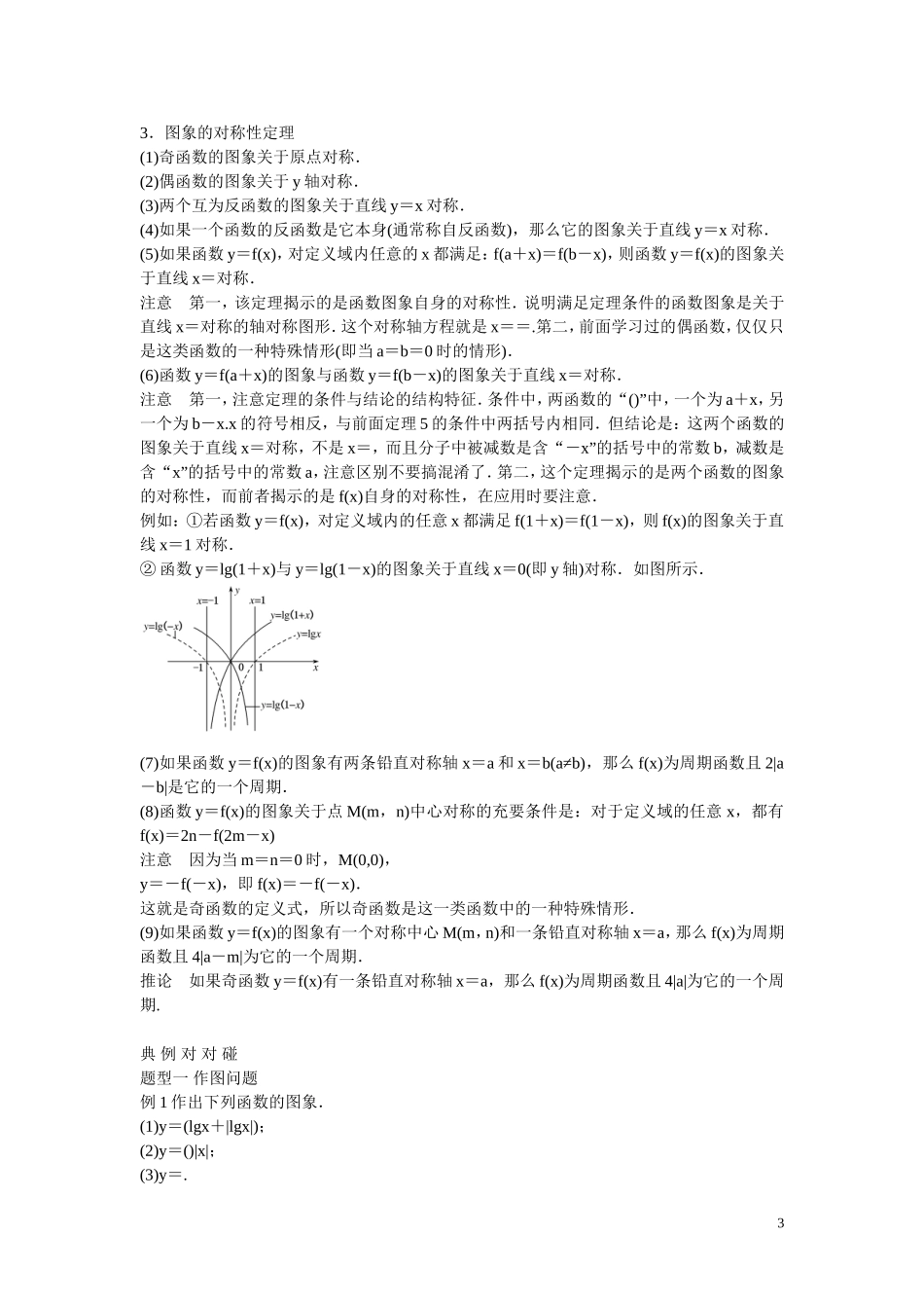 高考数学 第十节 函数的图象教材_第3页