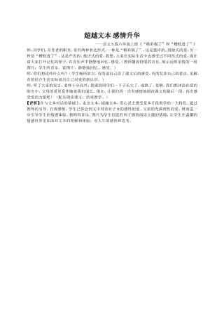 超越文本感情升华