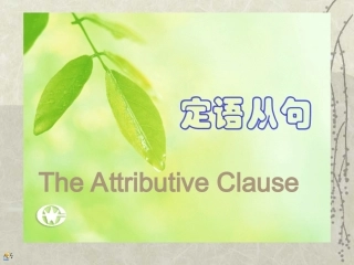 定语从句讲座课件