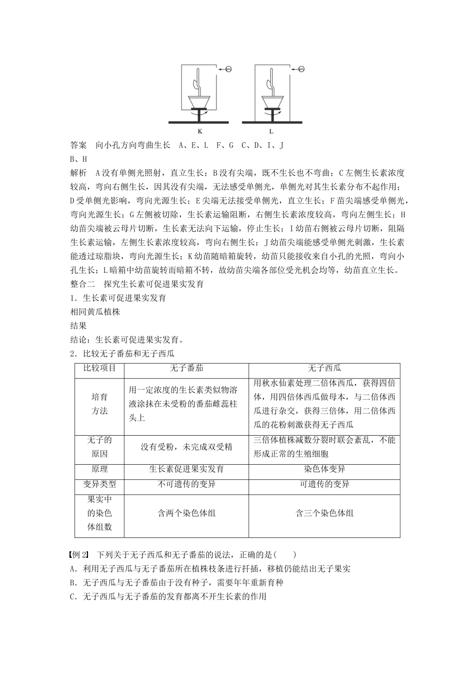高中生物 第3章 植物的激素调节章末总结学案 新人教版必修3-新人教版高一必修3生物学案_第3页