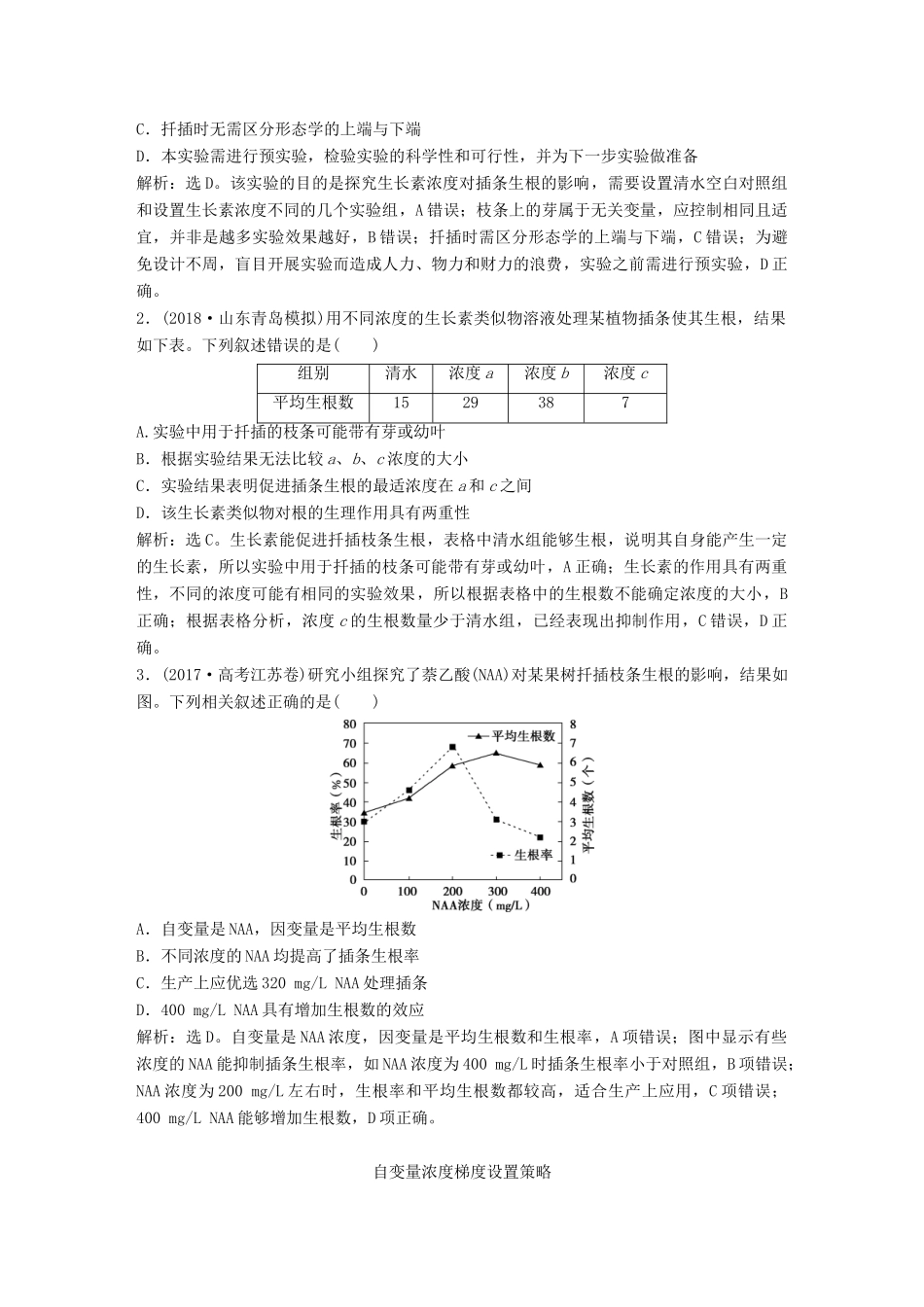 高考生物一轮复习 第八单元 生命活动的调节 加强提升课（七）植物激素调节相关实验探究学案-人教版高三全册生物学案_第2页