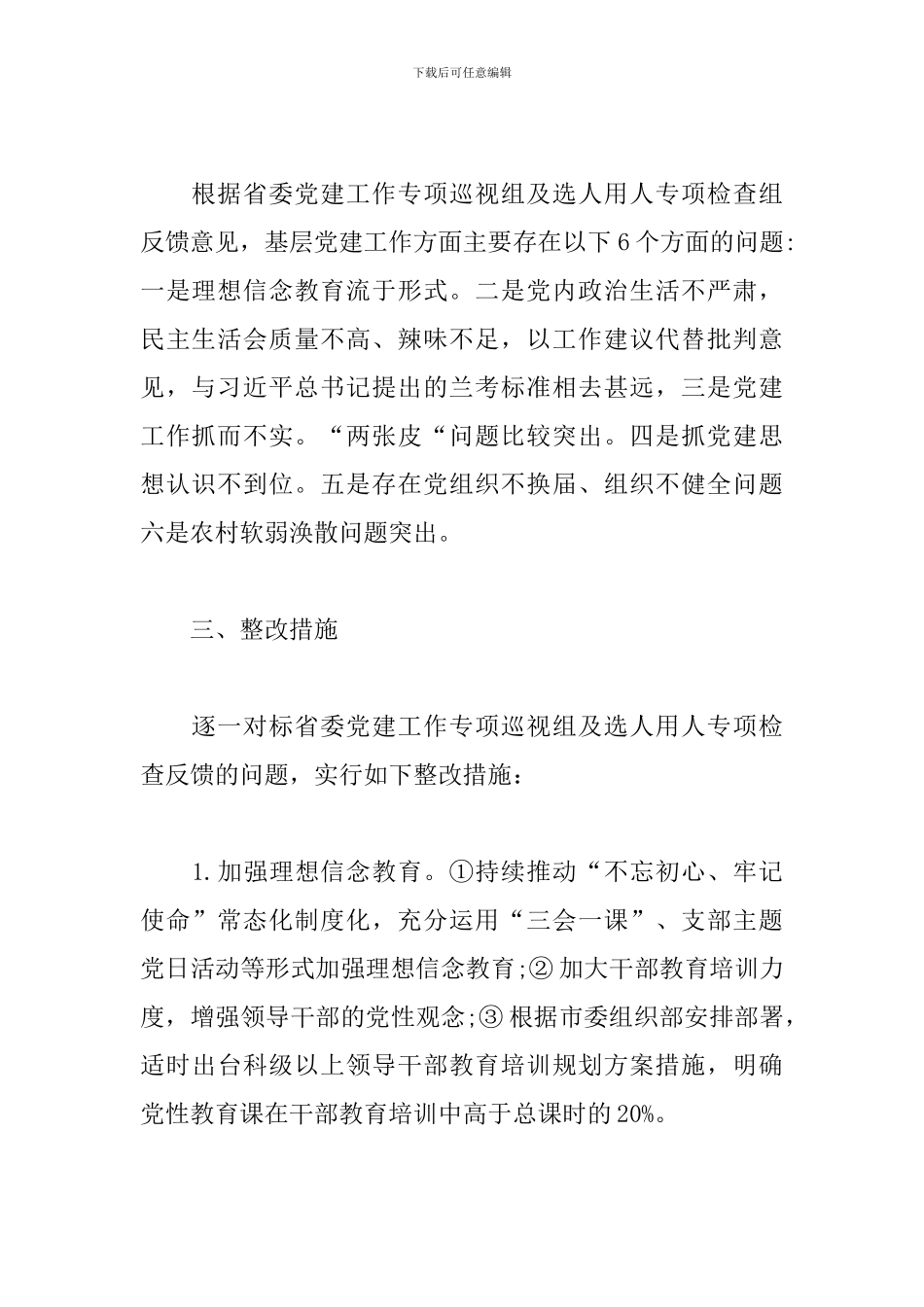 基层党建问题整改专项行动方案_第2页