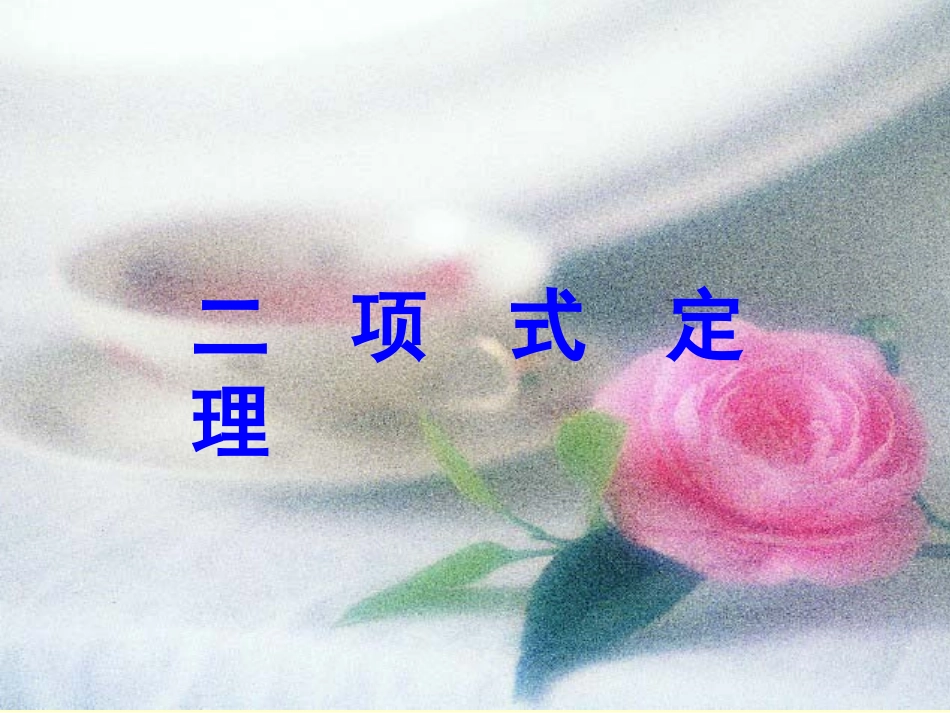 高二数学课件：二项式定理_第1页