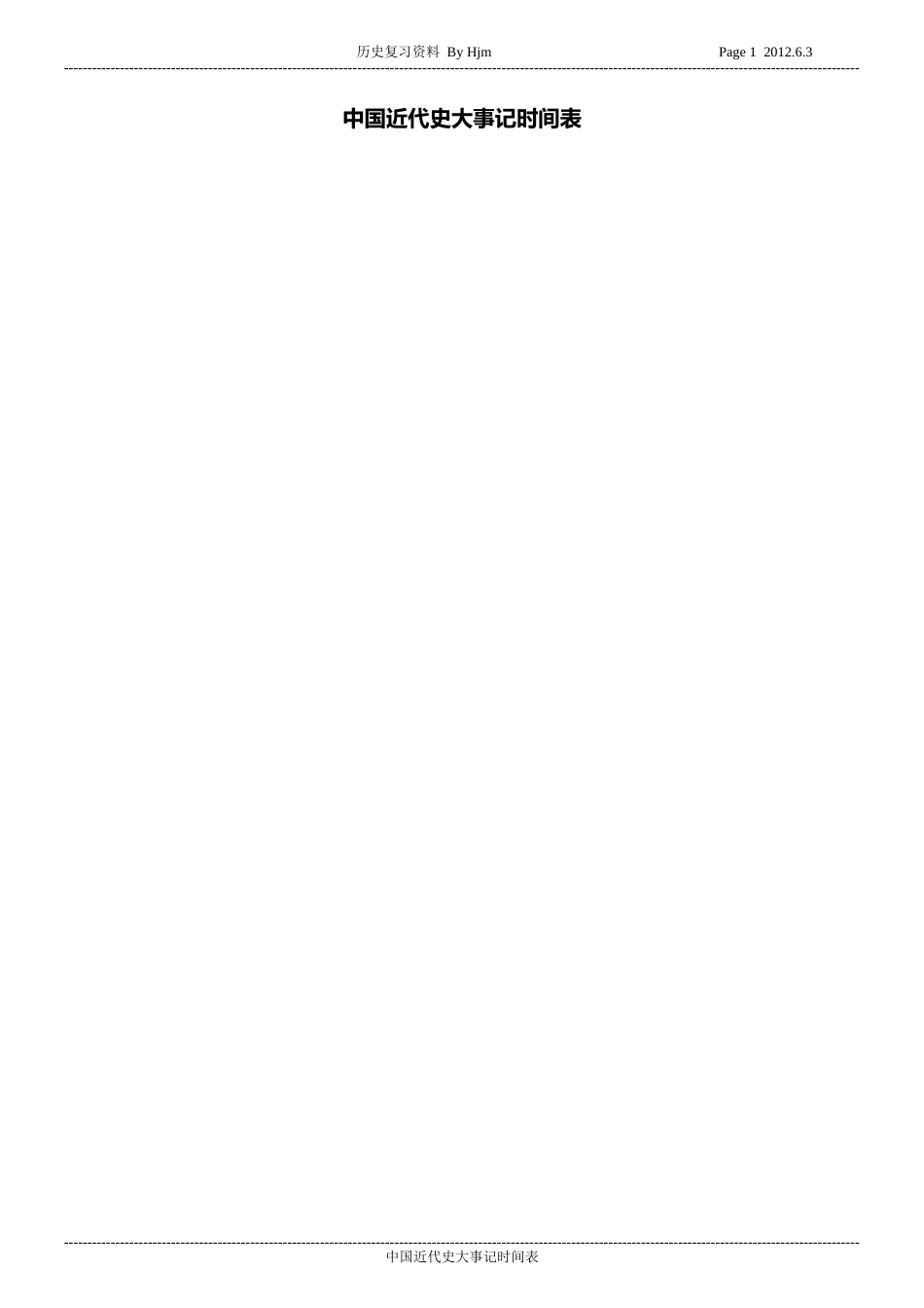 高中历史学业水平复习资料---年份表_第1页