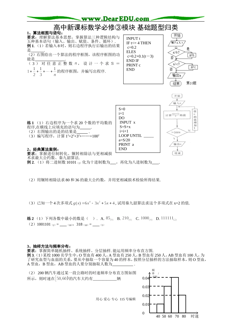 C3--必修③基础题型归类_第1页