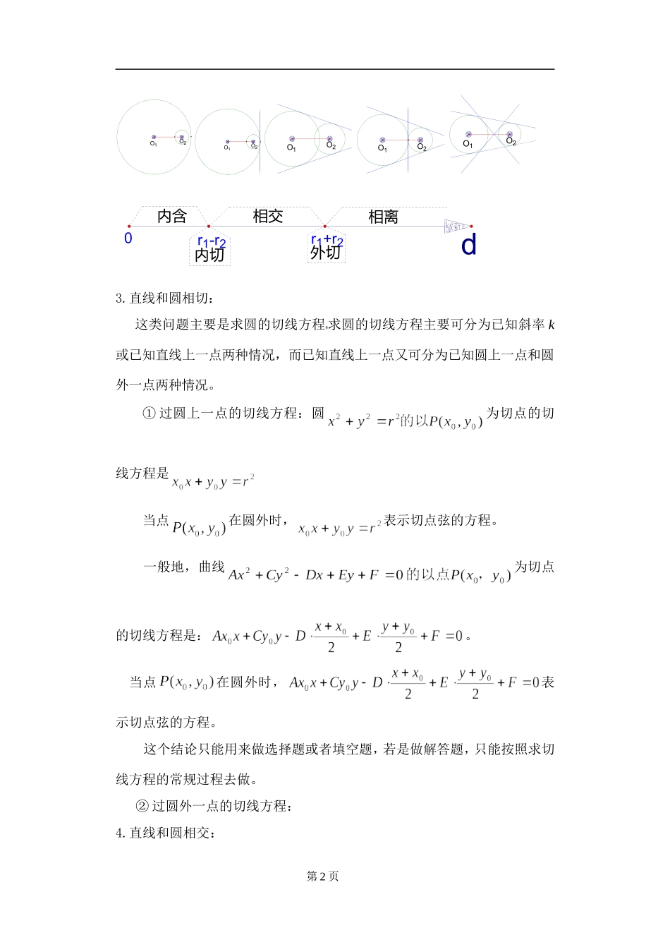 49高中数学复习学(教)案(第49讲)直线与圆的位置关系_第2页