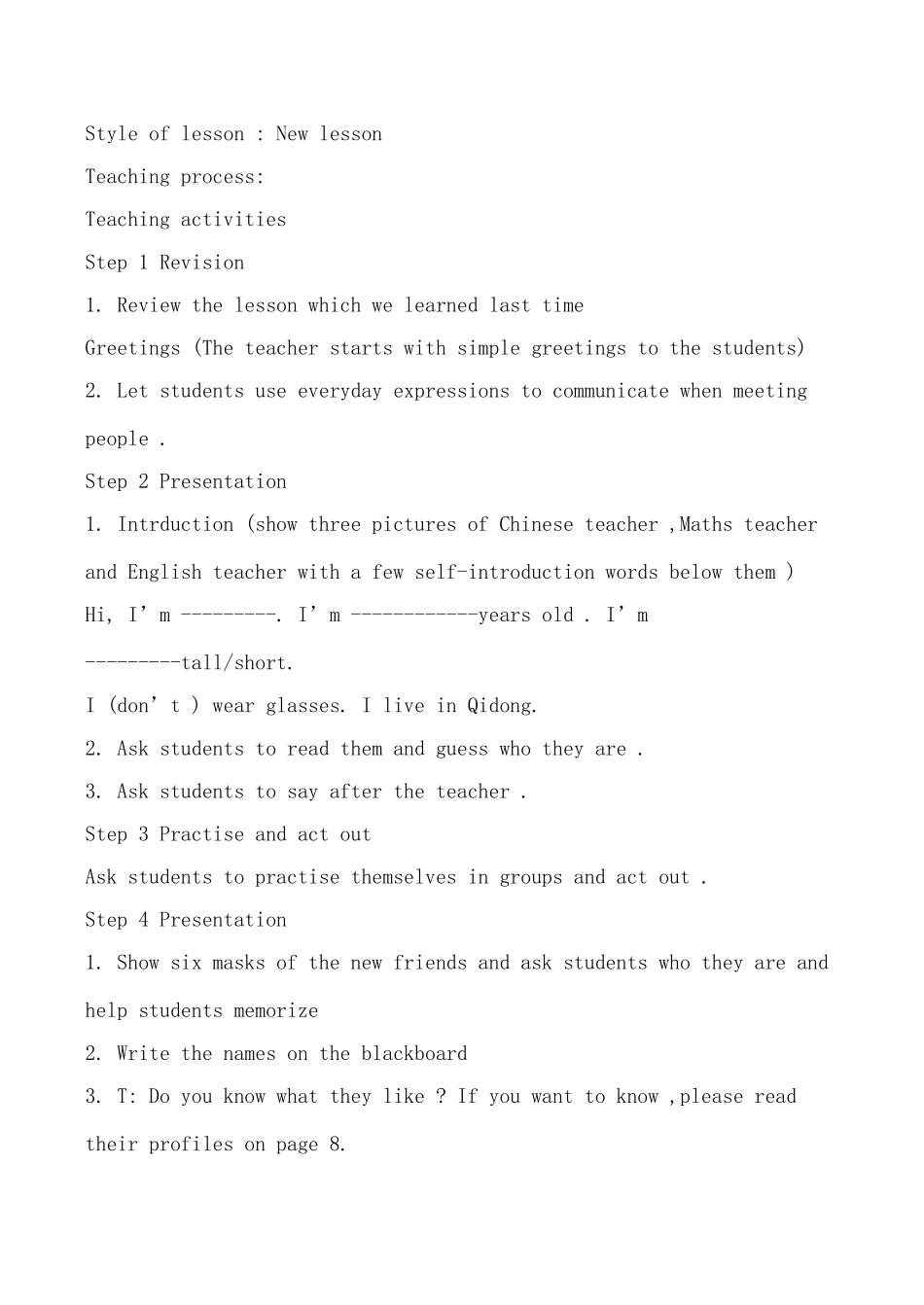 七年级英语牛津版上册Unit1 This is me--Period2_第2页