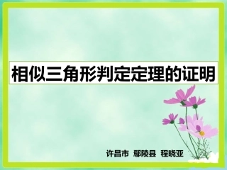 相似三角形的判定定理说课