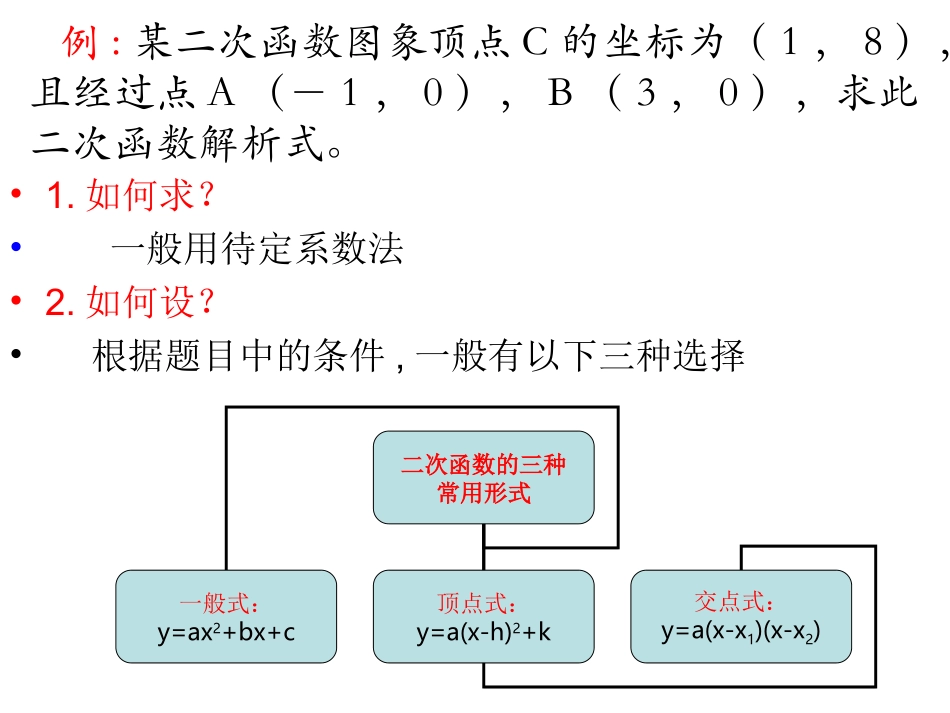 求二次函数解析式的常用方法_第2页