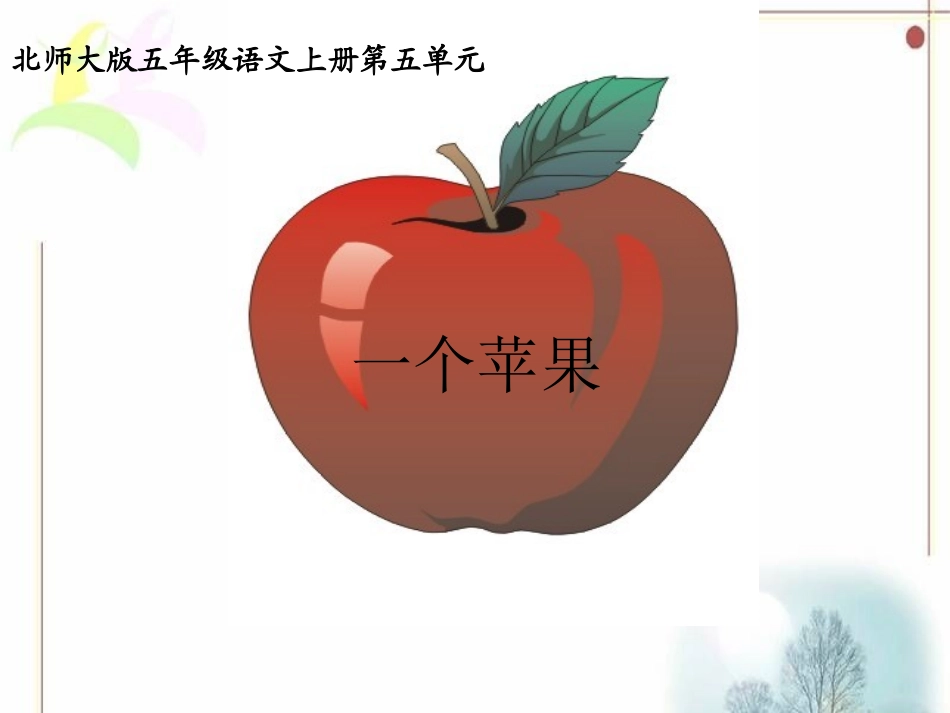 一个苹果课件_第1页