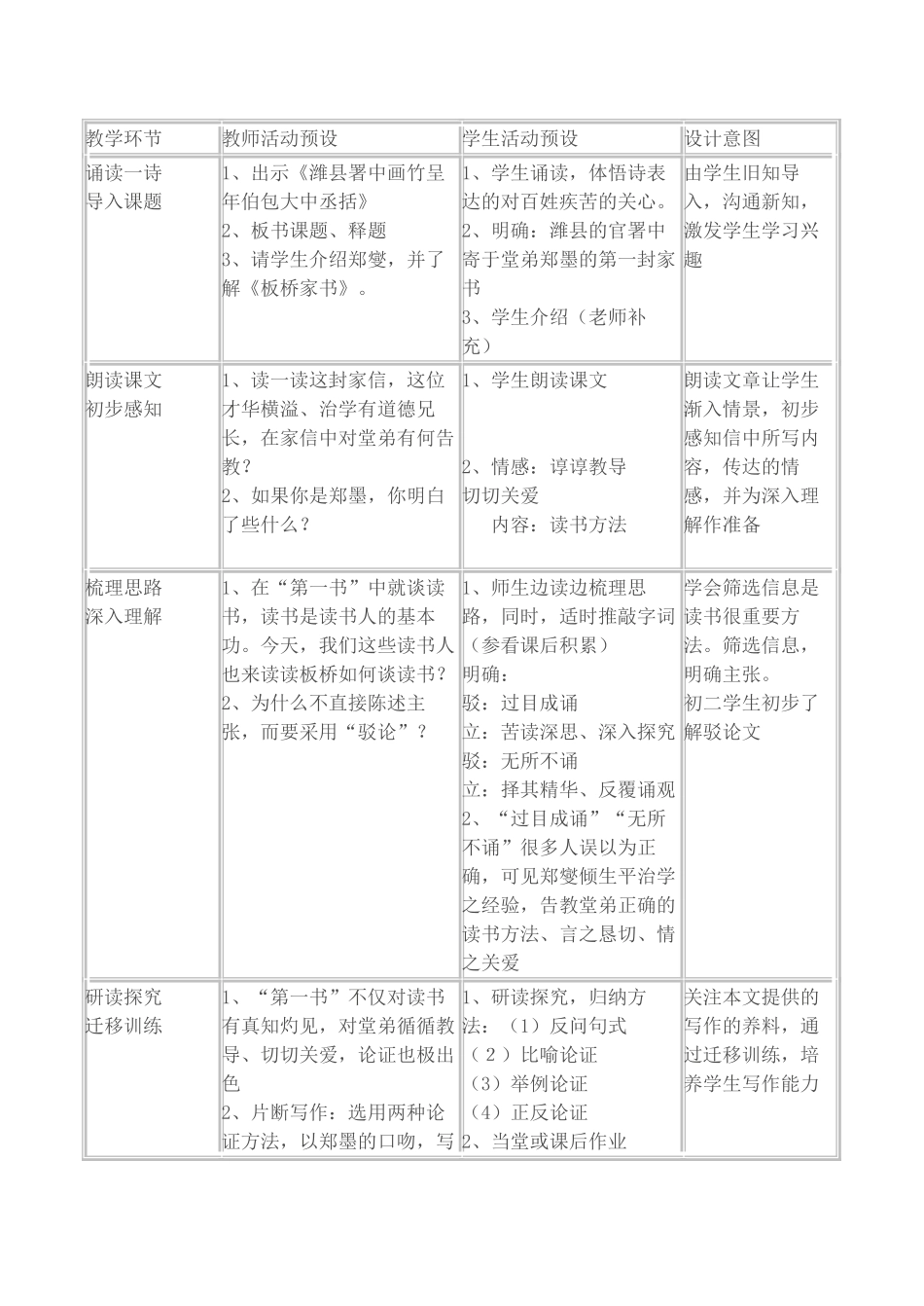 九年级语文上《潍县署中寄舍弟墨第一书》教案沪教版五四制_第2页
