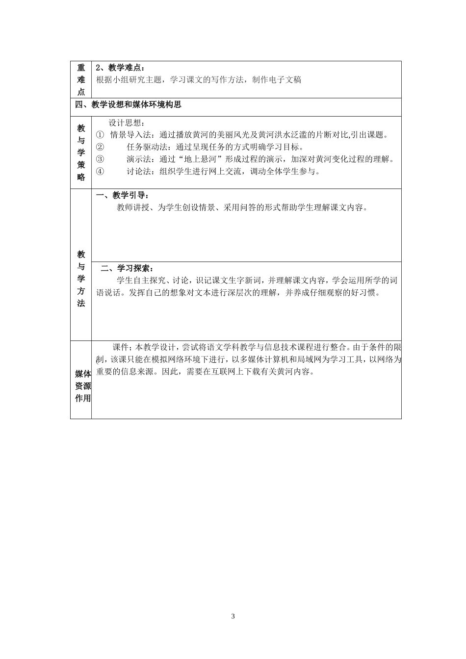 黄河是怎样变化的说课稿_第3页