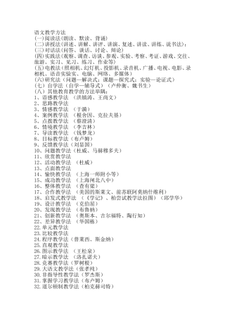 小学语文教学方法都有哪些