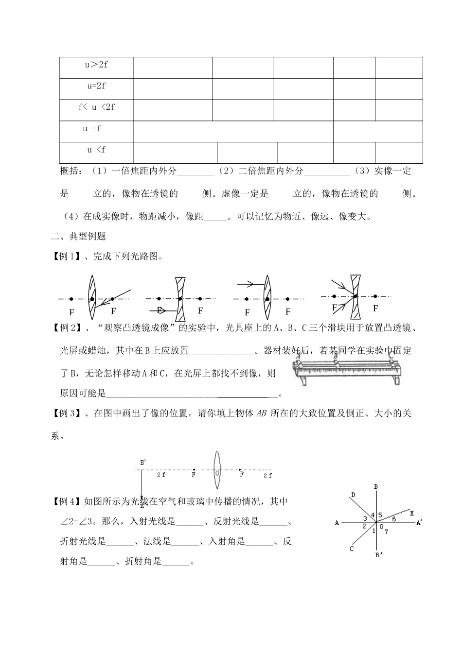 中考物理 第三章《透镜及其应用》教学案_第2页